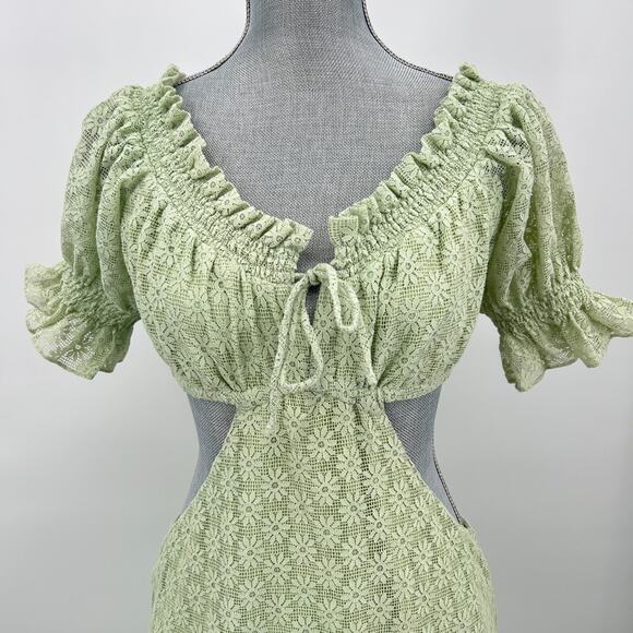 NWT SABO Luxe Amelda Dress Lace Size 10 Boho Floral Open Back - Picture 3 of 10